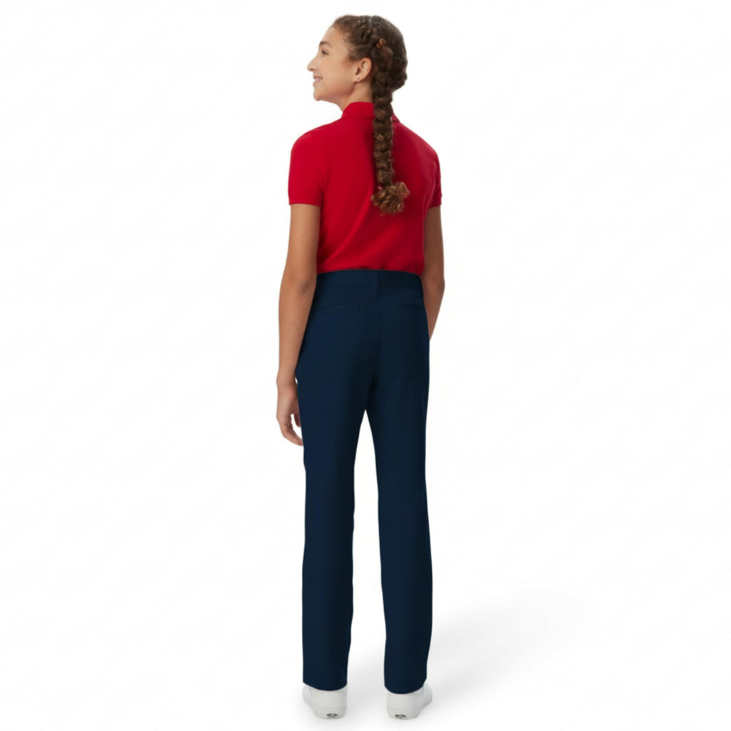 French Toast Girls' Straight Fit Stretch Twill Pant | Adjustable waist, Reinforced knees, Offerend in Standard & Plus sizes, Straight leg school uniform pant