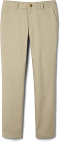 French Toast Girls' Straight Fit Stretch Twill Pant | Adjustable waist, Reinforced knees, Offerend in Standard & Plus sizes, Straight leg school uniform pant