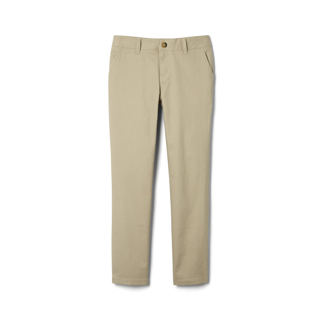 French Toast Girls' Straight Fit Stretch Twill Pant | Adjustable waist, Reinforced knees, Offerend in Standard & Plus sizes, Straight leg school uniform pant