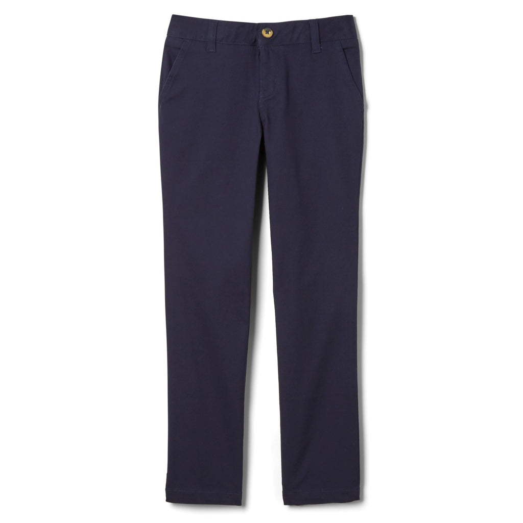French Toast Girls' Straight Fit Stretch Twill Pant | Adjustable waist, Reinforced knees, Offerend in Standard & Plus sizes, Straight leg school uniform pant
