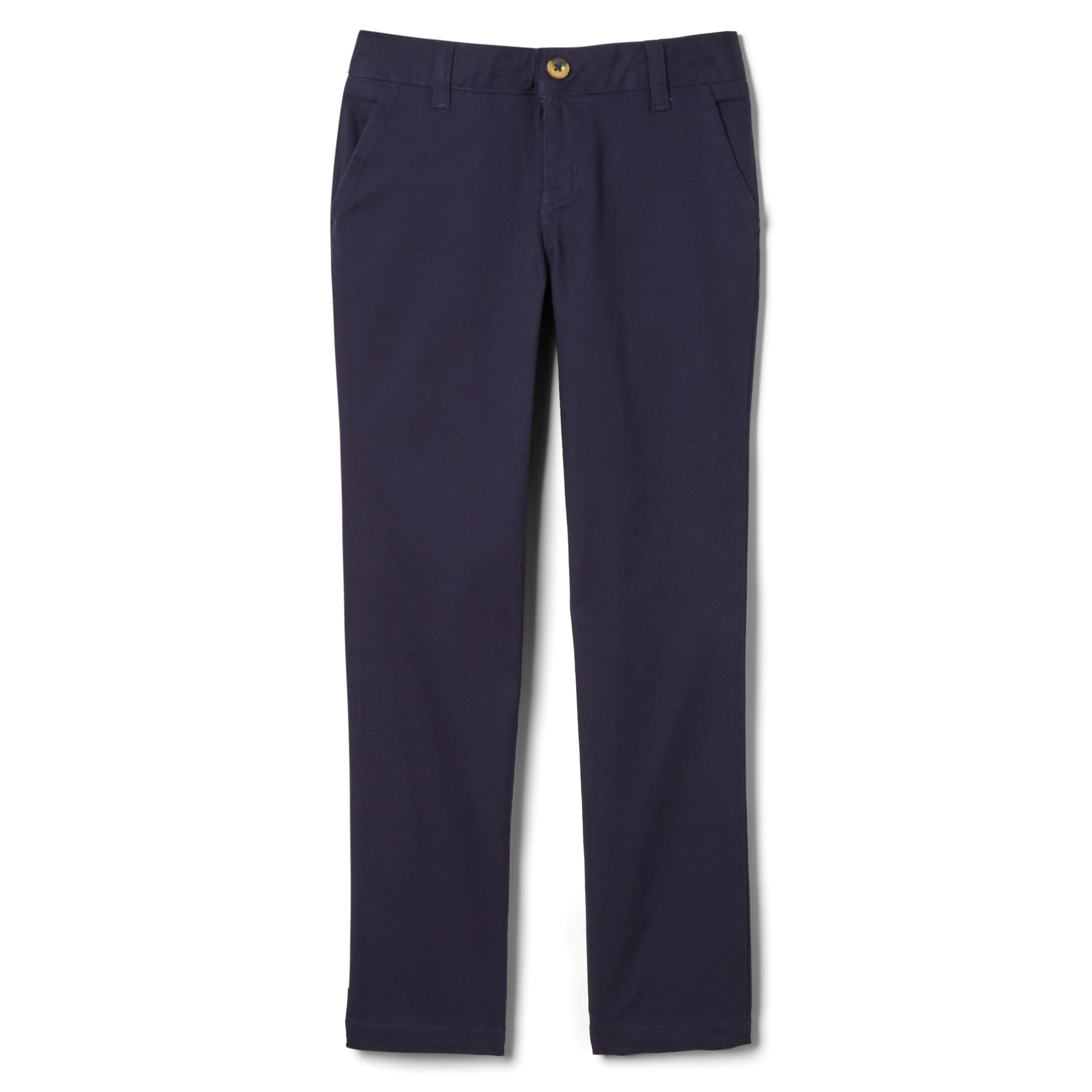 French Toast Girls' Straight Fit Stretch Twill Pant | Adjustable waist, Reinforced knees, Offerend in Standard & Plus sizes, Straight leg school uniform pant