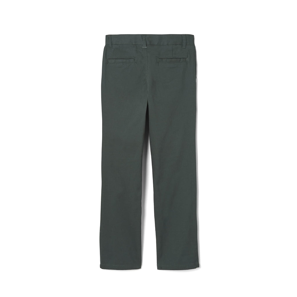French Toast Girls' Straight Fit Stretch Twill Pant | Adjustable waist, Reinforced knees, Offerend in Standard & Plus sizes, Straight leg school uniform pant