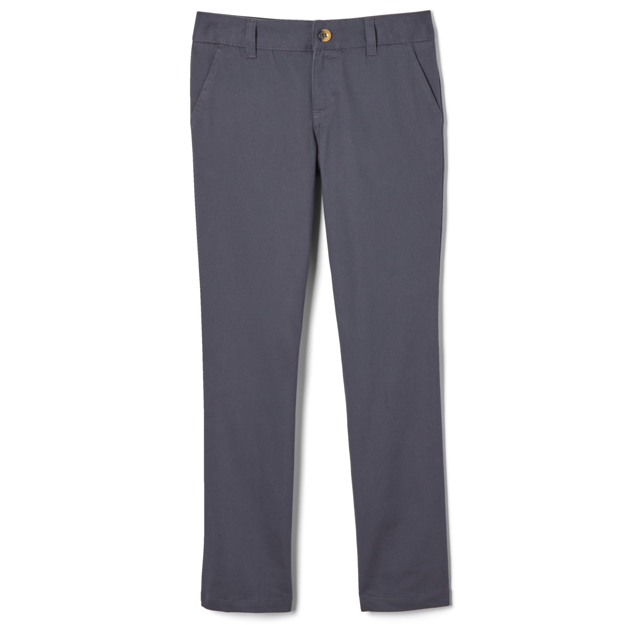 French Toast Girls' Straight Fit Stretch Twill Pant | Adjustable waist, Reinforced knees, Offerend in Standard & Plus sizes, Straight leg school uniform pant