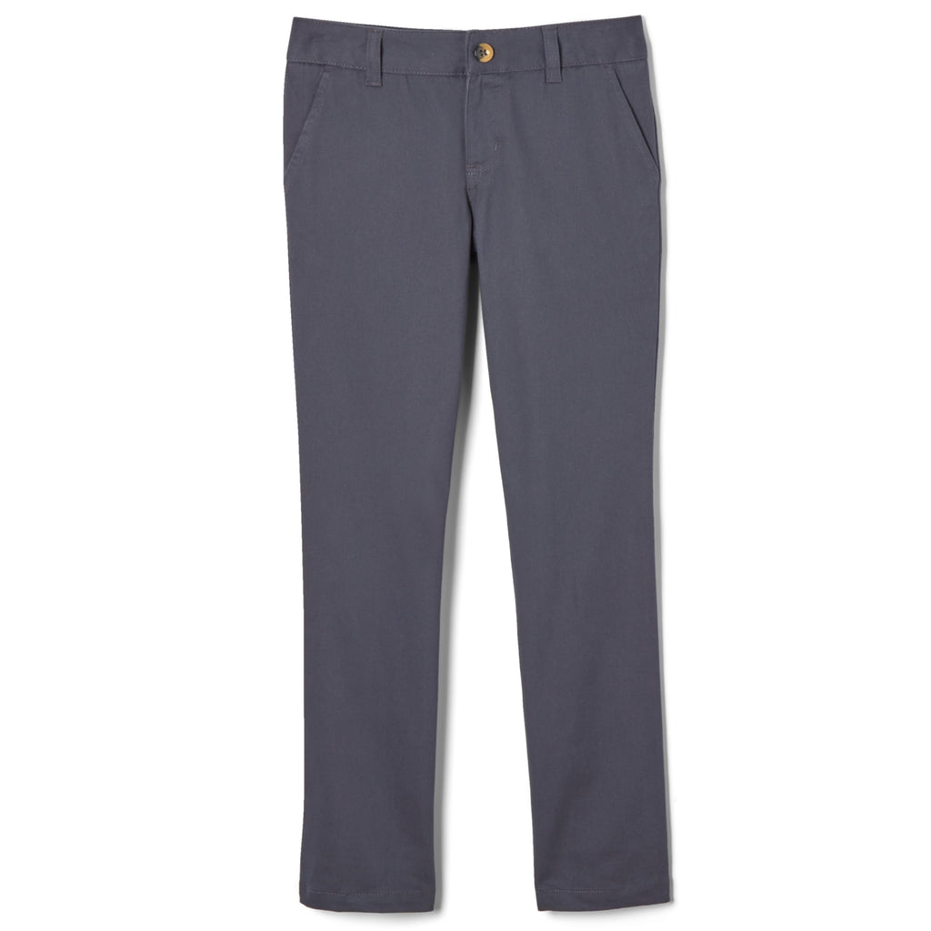 French Toast Girls' Straight Fit Stretch Twill Pant | Adjustable waist, Reinforced knees, Offerend in Standard & Plus sizes, Straight leg school uniform pant
