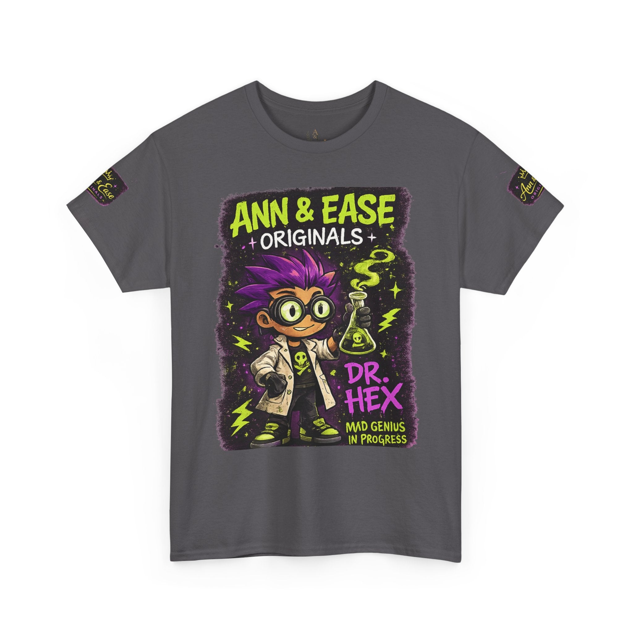Dr. Hex Mad Scientist T-Shirt — 'Brains Over Brawn' Graphic Tee