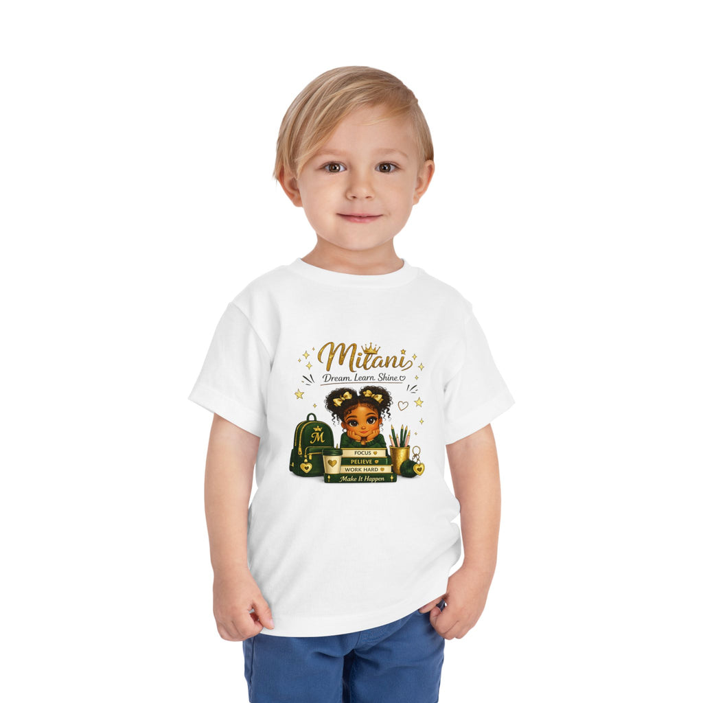 Toddler Tee — "Lil' Girl With Big Dreams" Inspirational Graphic Shirt