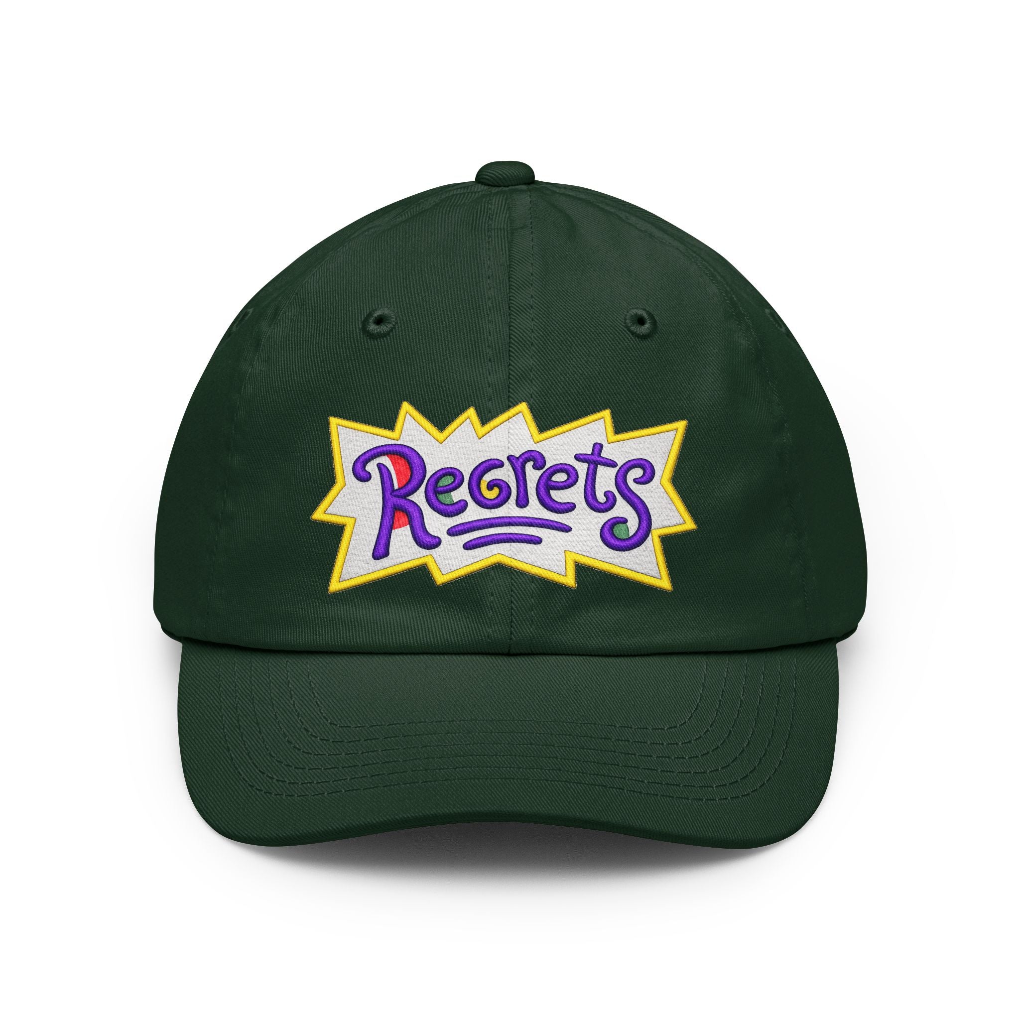 Gorra Dad Hat - Gorra de béisbol bordada con parche retro 'Regrets'