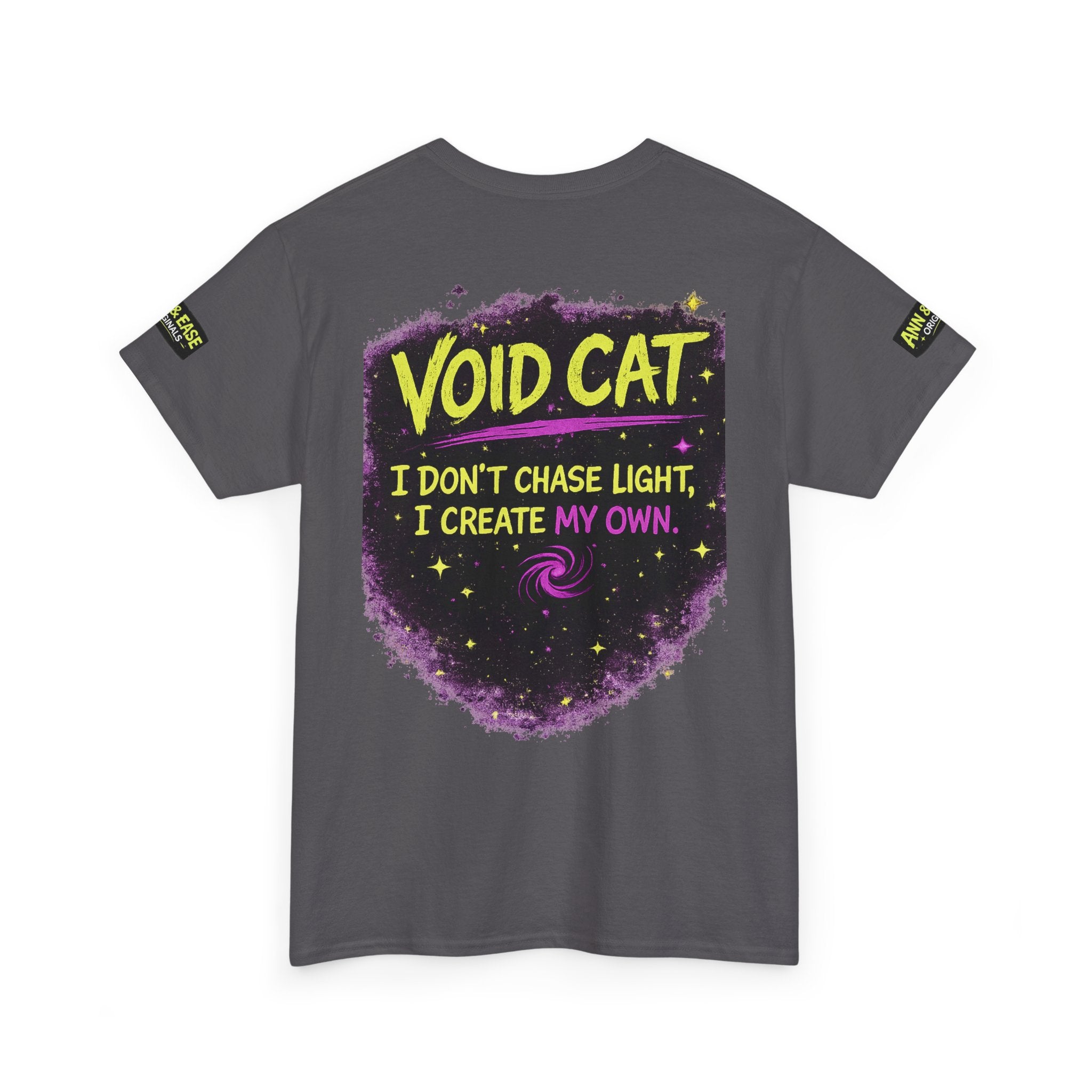 Void Cat T-Shirt — "Void Cat: I Don't Chase Light, I Create My Own" Graphic Tee