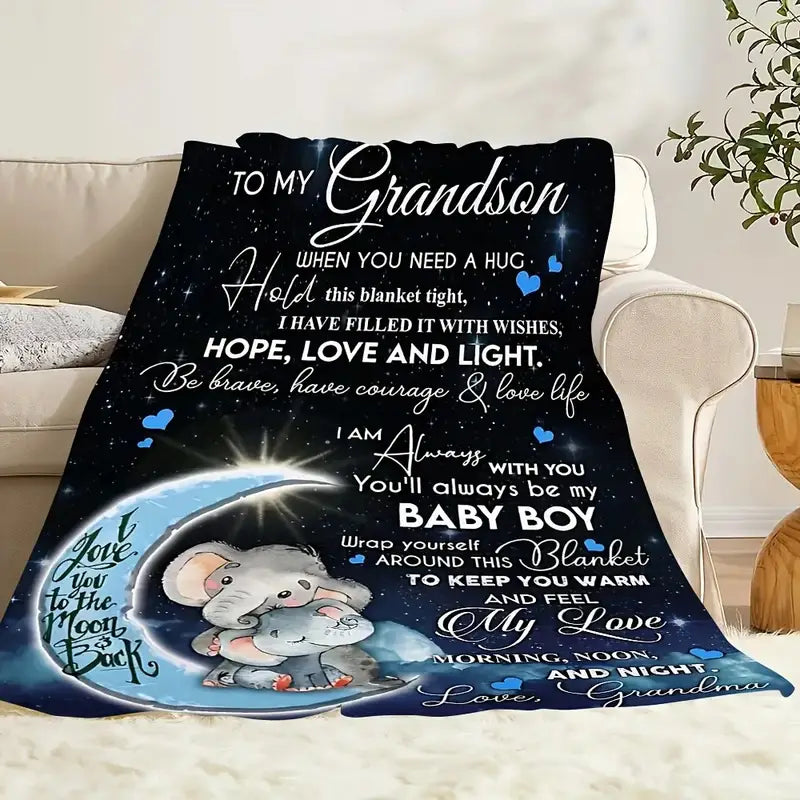 MANTA PARA NIETO DE LA ABUELA – REGALO DE COMODIDAD Y CALIDEZ Manta de Sherpa -GRANDE