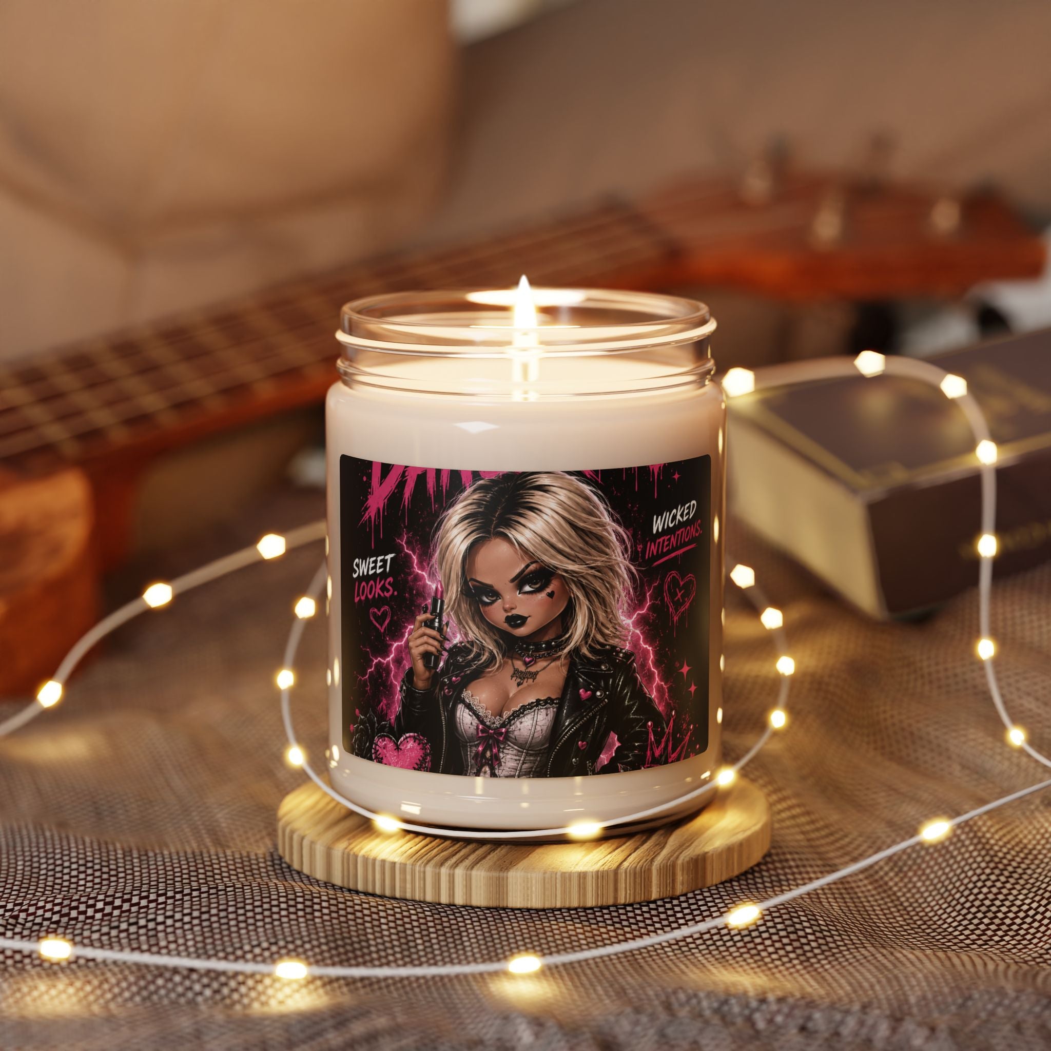 Goth Punk Girl Scented Soy Candle — 9oz ‘Sweet Vibes’ Jar Candle