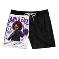 Chucky Style Graphic Swim Shorts — Ann & Ease Horror Beach Trunks