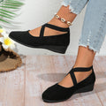 Elastic Band Platform Wedge Pumps – 6 Colors EU 35–43