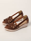 Women's Strappy Roman Sandals – Thick Sole Mid-Heel Buckle Sandals