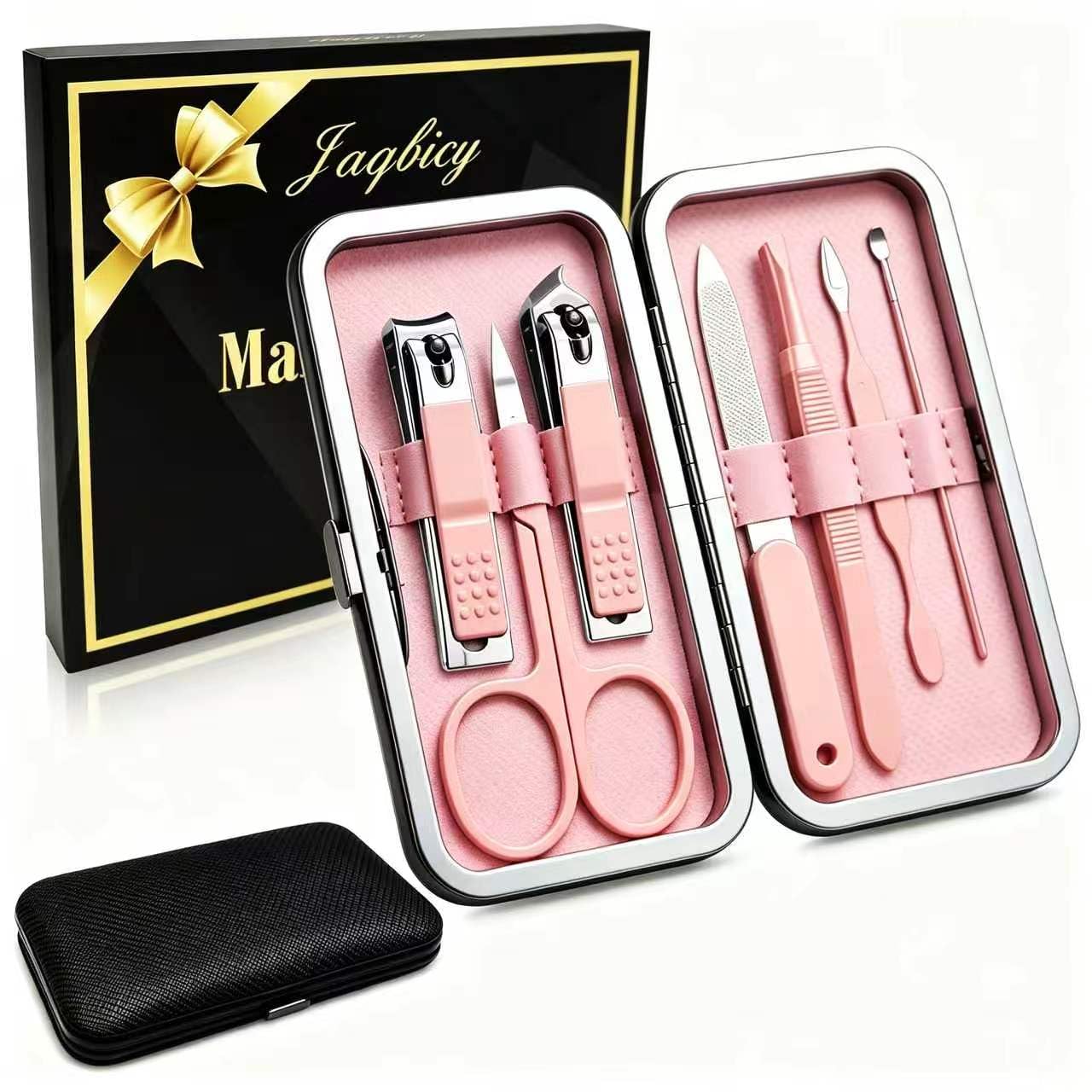 Gift for Dad Men, Manicure Set Nail Clippers Grooming Kit with Travel Case, Personal Care Tools Birthday Gifts for Men Women