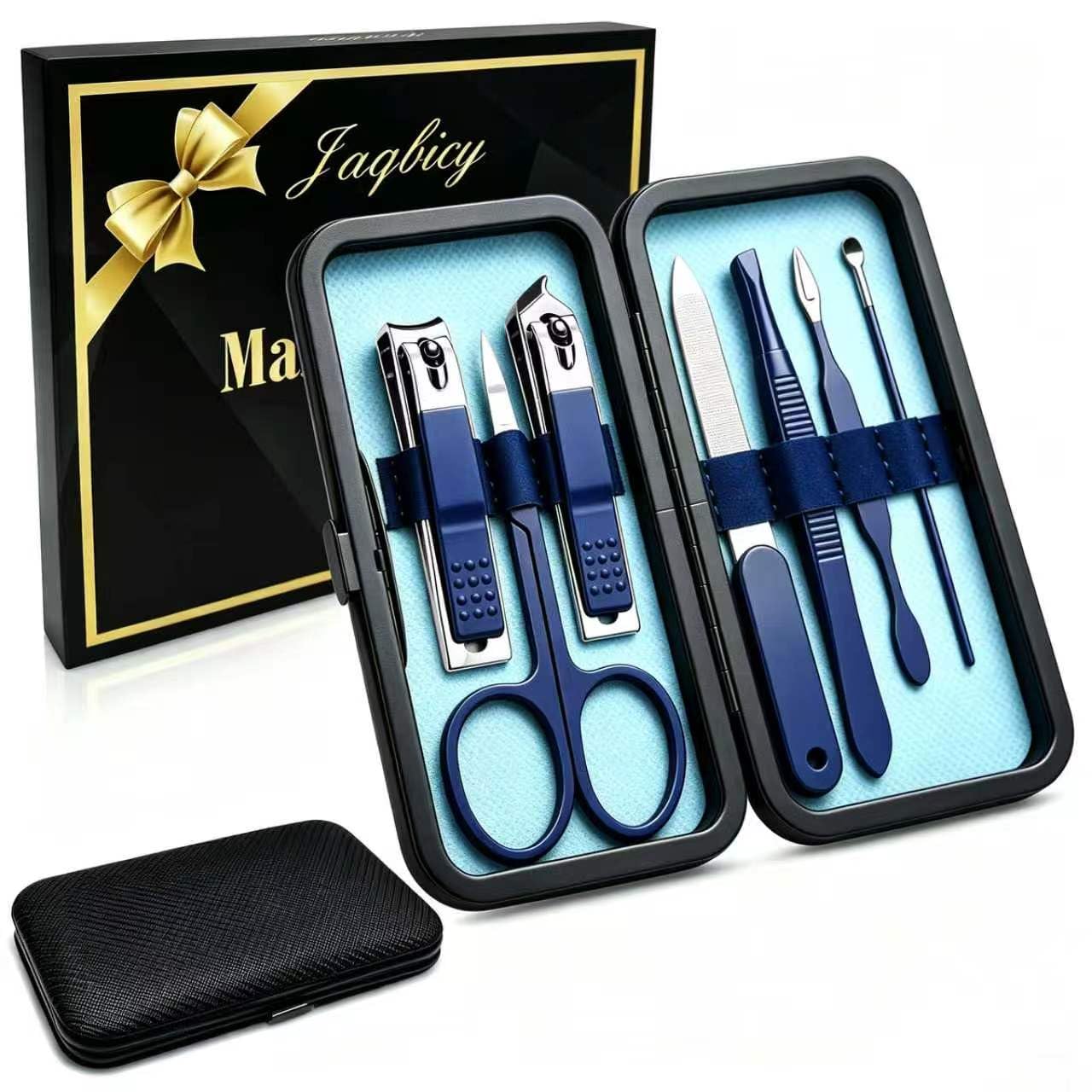 Gift for Dad Men, Manicure Set Nail Clippers Grooming Kit with Travel Case, Personal Care Tools Birthday Gifts for Men Women