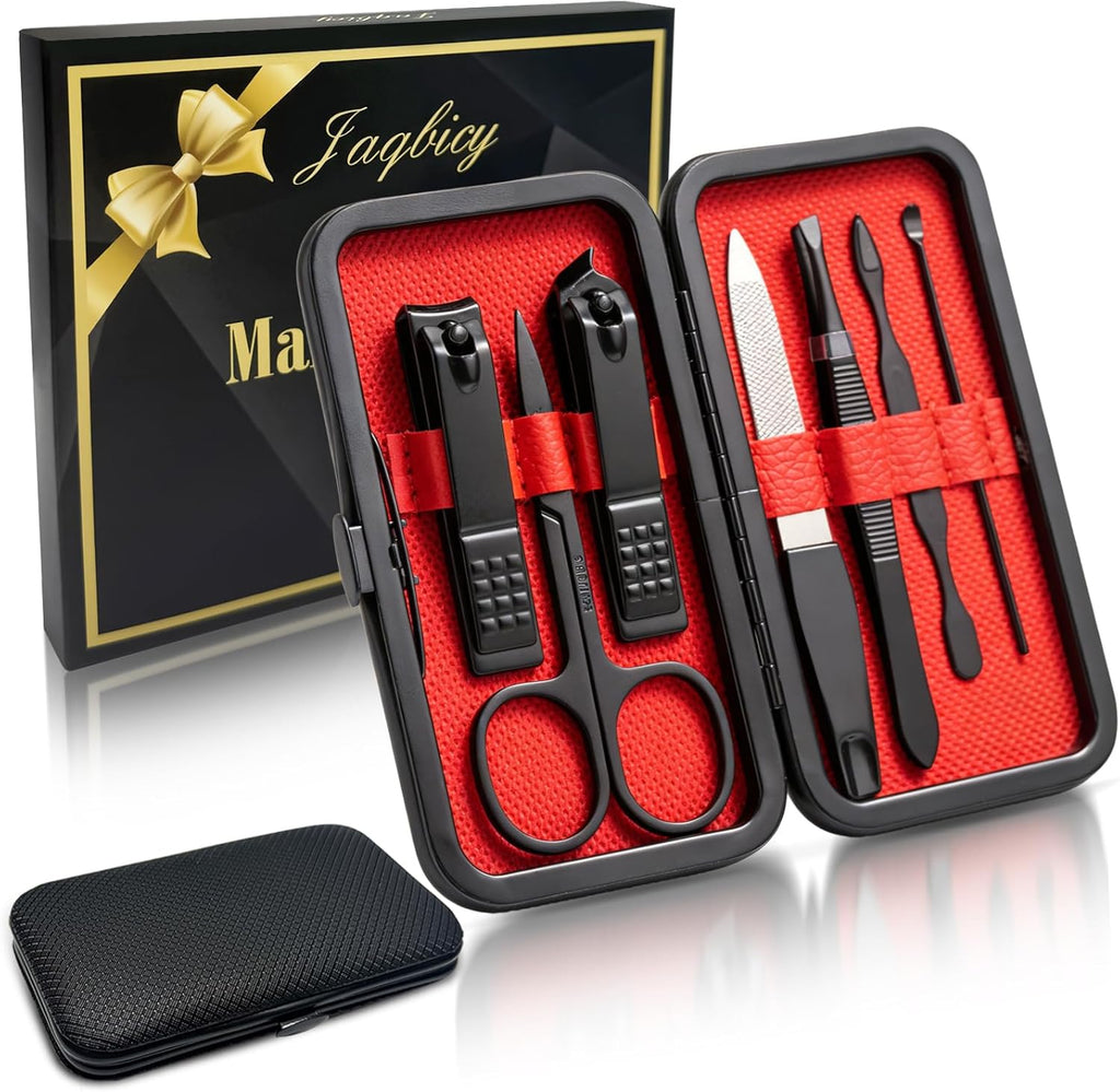 Gift for Dad Men, Manicure Set Nail Clippers Grooming Kit with Travel Case, Personal Care Tools Birthday Gifts for Men Women