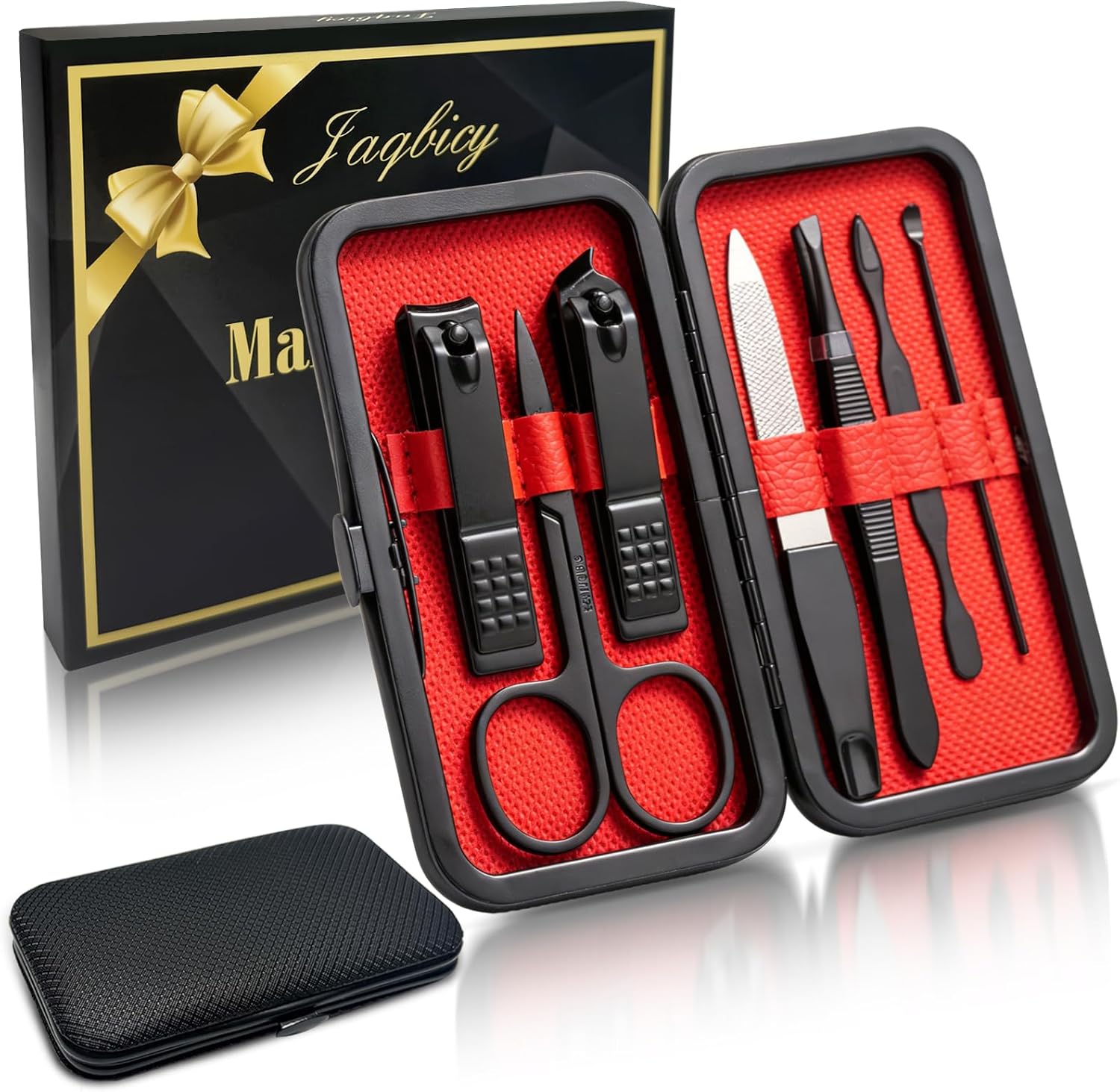 Gift for Dad Men, Manicure Set Nail Clippers Grooming Kit with Travel Case, Personal Care Tools Birthday Gifts for Men Women