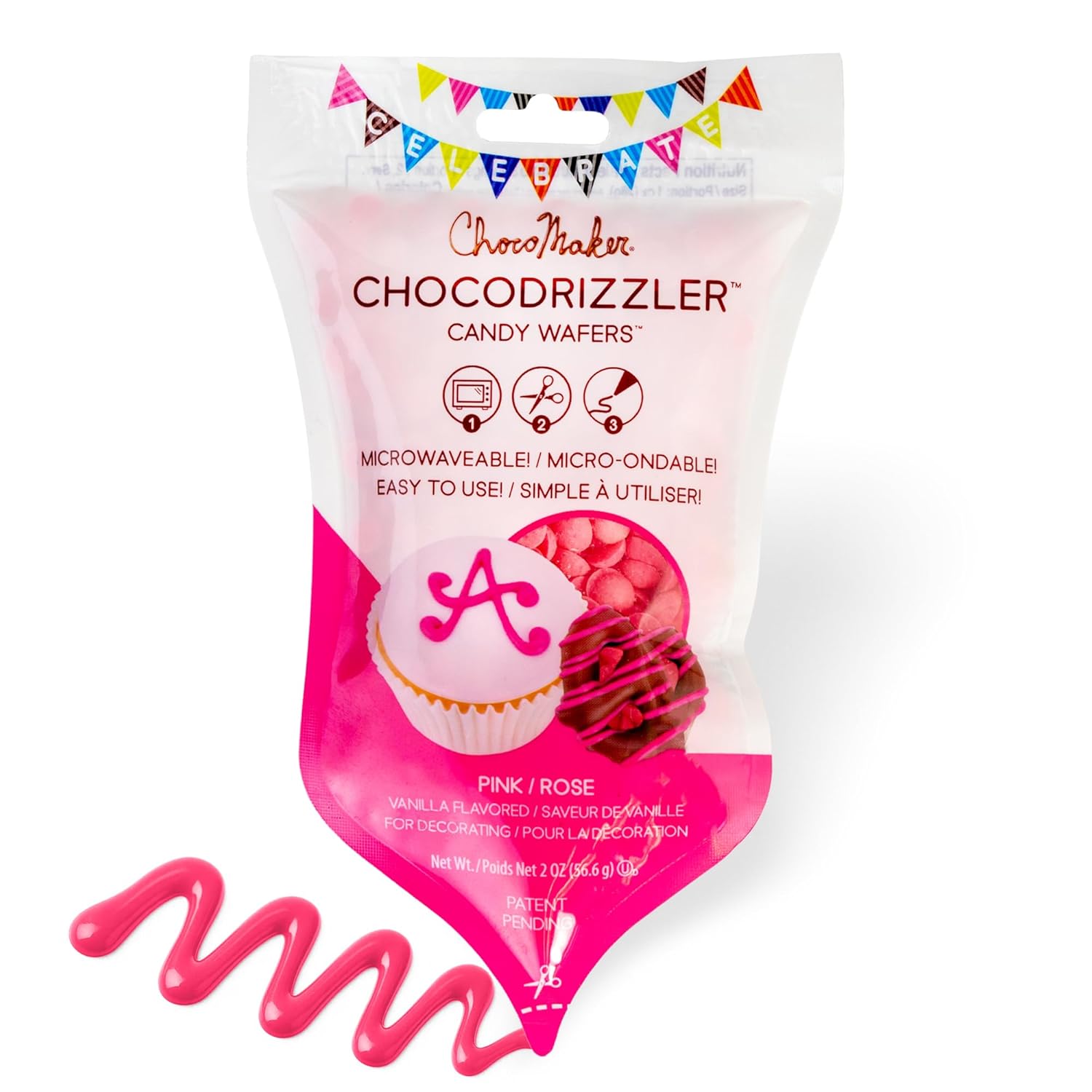 Obleas de chocolate para rociar, bolsa para microondas de 2 oz (caja de 12)