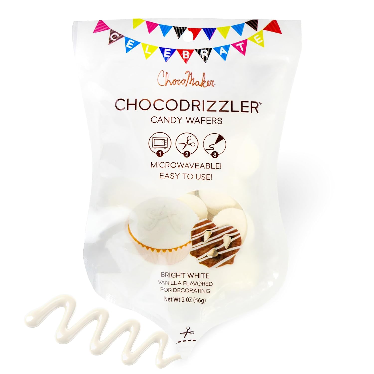 Obleas de chocolate para rociar, bolsa para microondas de 2 oz (caja de 12)