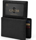 GNDR Wallet For Men Bifold Black RFID Blocking Slim Faux Leather Wallets Card Holder Front Pocket Minimalist Men Accessories With Gift Box