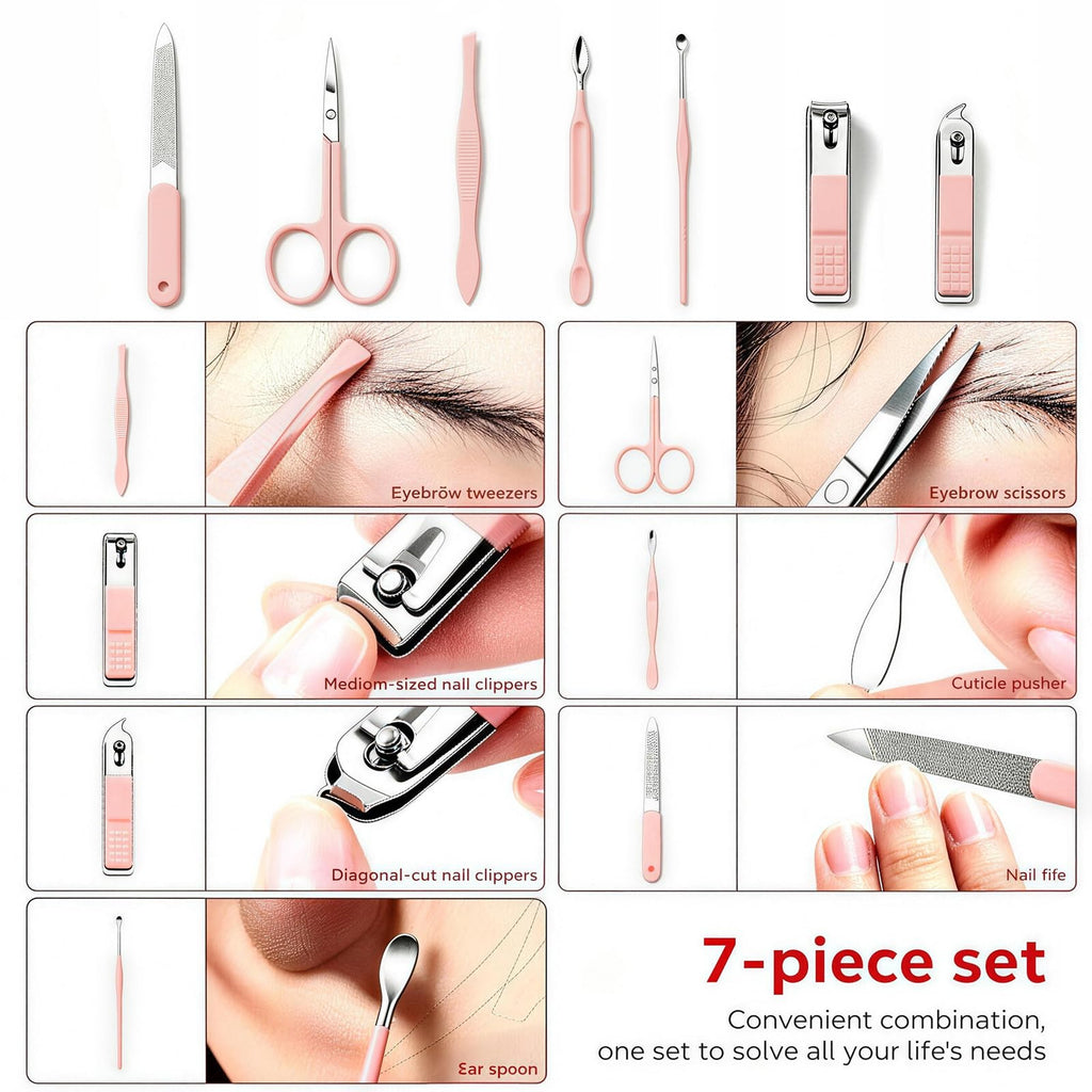 Gift for Dad Men, Manicure Set Nail Clippers Grooming Kit with Travel Case, Personal Care Tools Birthday Gifts for Men Women