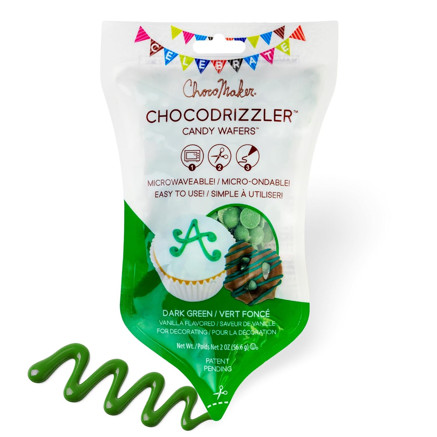 Obleas de chocolate para rociar, bolsa para microondas de 2 oz (caja de 12)