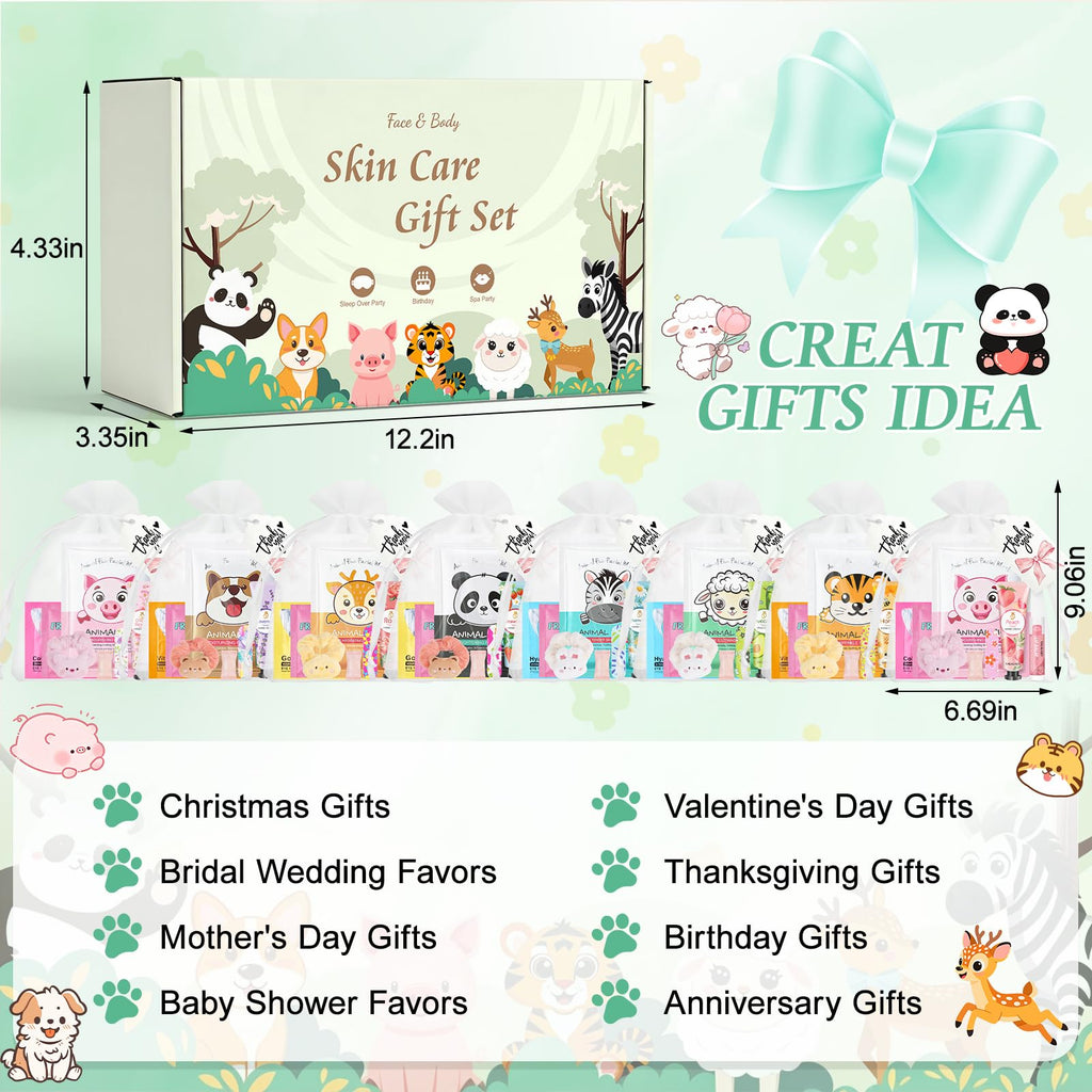 60PCS Bulk Gifts for Women, Spa Party Supplies with Face Masks Skincare, Under Eye Patches, Hand Cream, Lip Balm, Lip Mask, Nail Files, Spa Party Favors for Bridal Wedding Birthday Sleepover Party