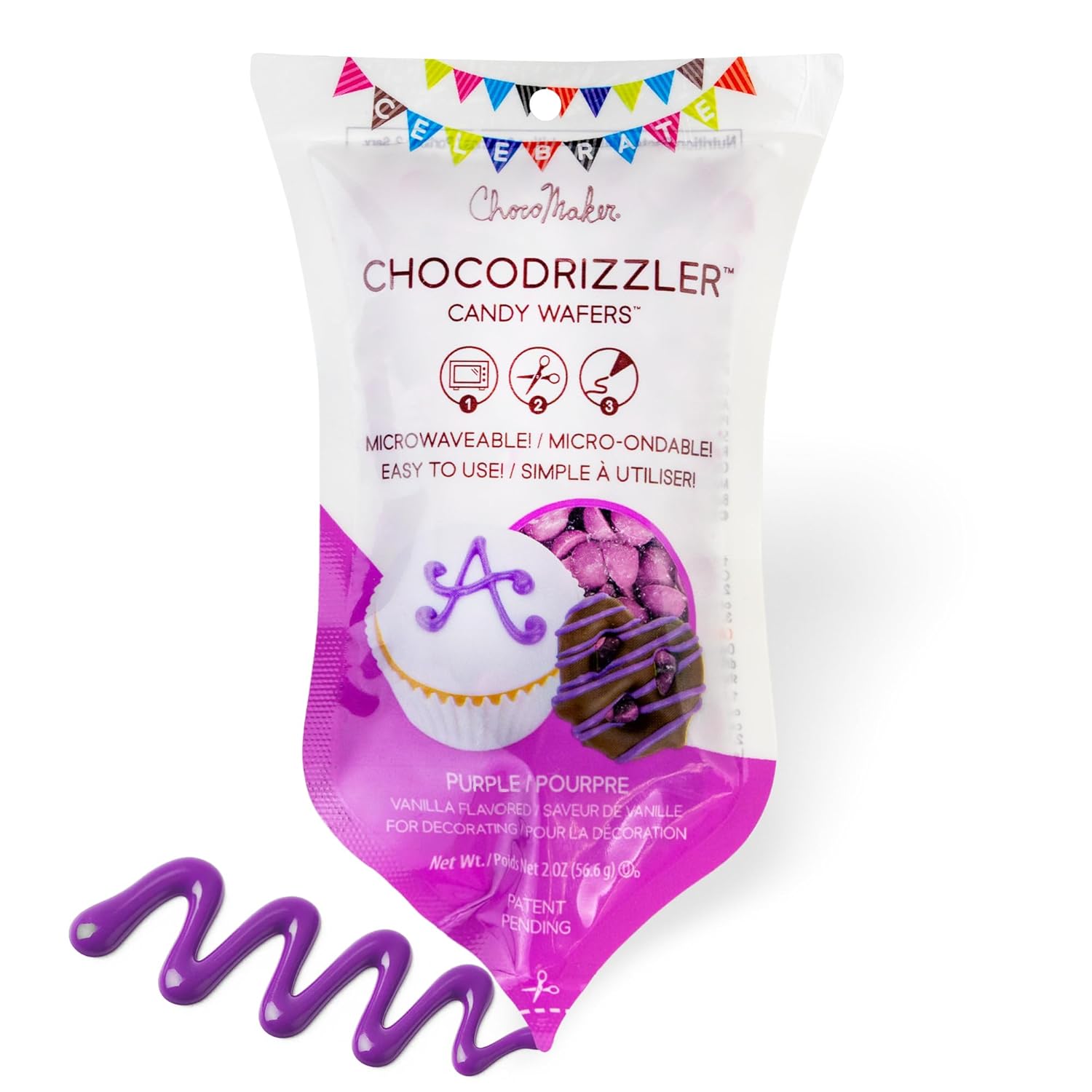 Obleas de chocolate para rociar, bolsa para microondas de 2 oz (caja de 12)