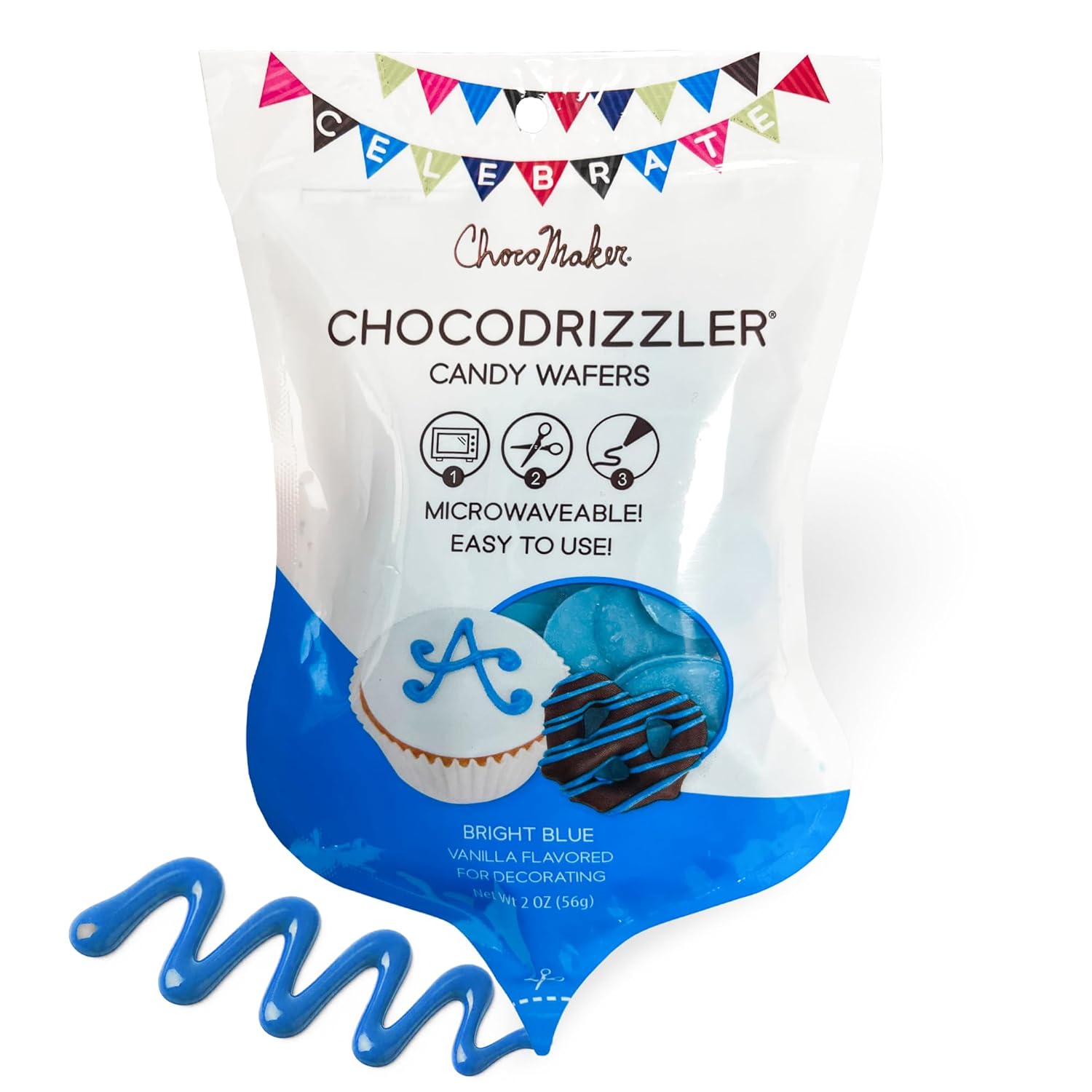 Obleas de chocolate para rociar, bolsa para microondas de 2 oz (caja de 12)