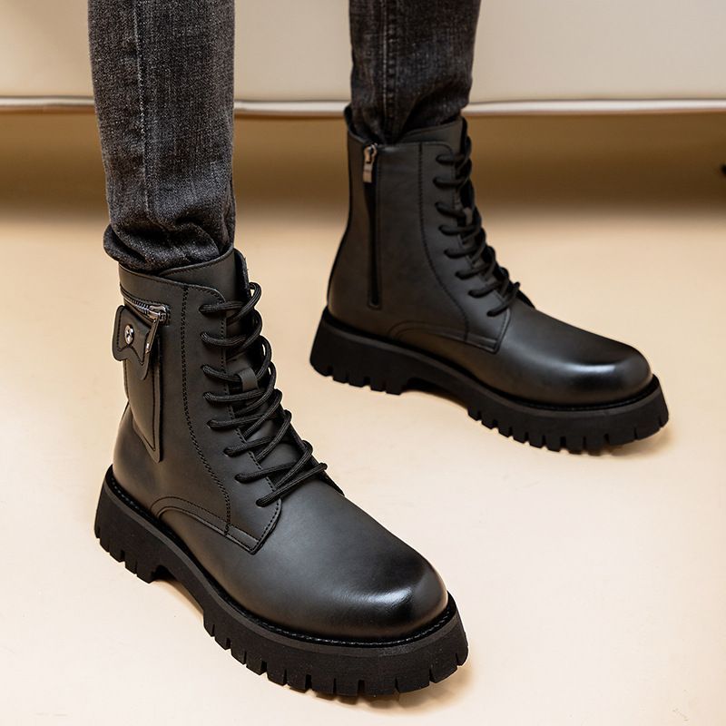 Leather Martin Boots
