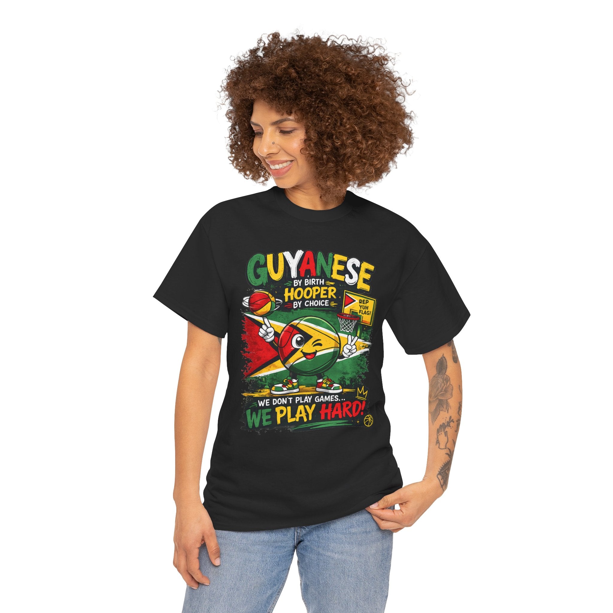 Guyanese Pride T-Shirt — "We Don’t Play Games... We Play Hard!"