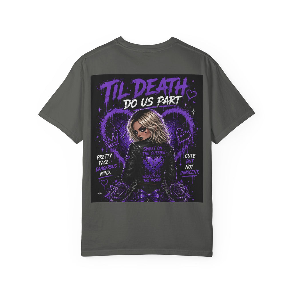 Pretty Dangerous "Cute But Cursed" T-Shirt — Gothic Purple Graphic Tee