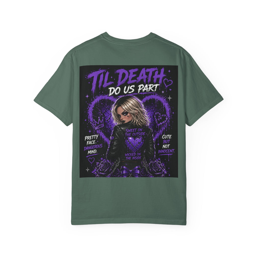 Pretty Dangerous "Cute But Cursed" T-Shirt — Gothic Purple Graphic Tee
