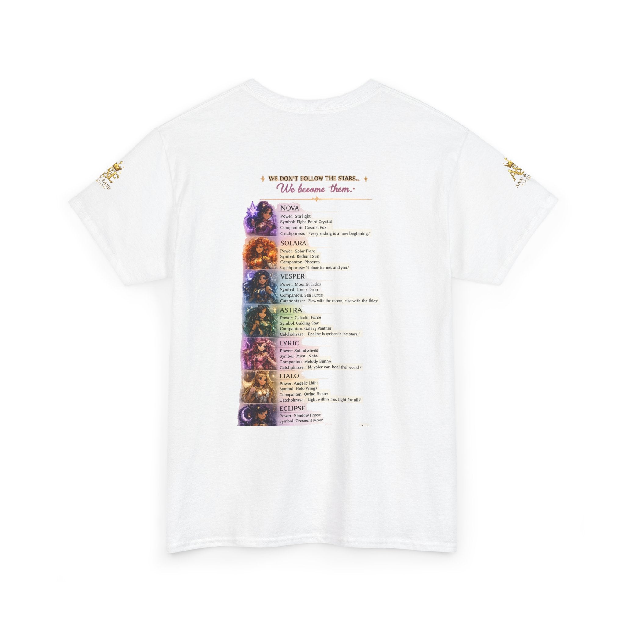 Lumina Guardians Graphic Tee — Colorful Fantasy Character Poster T‑Shirt