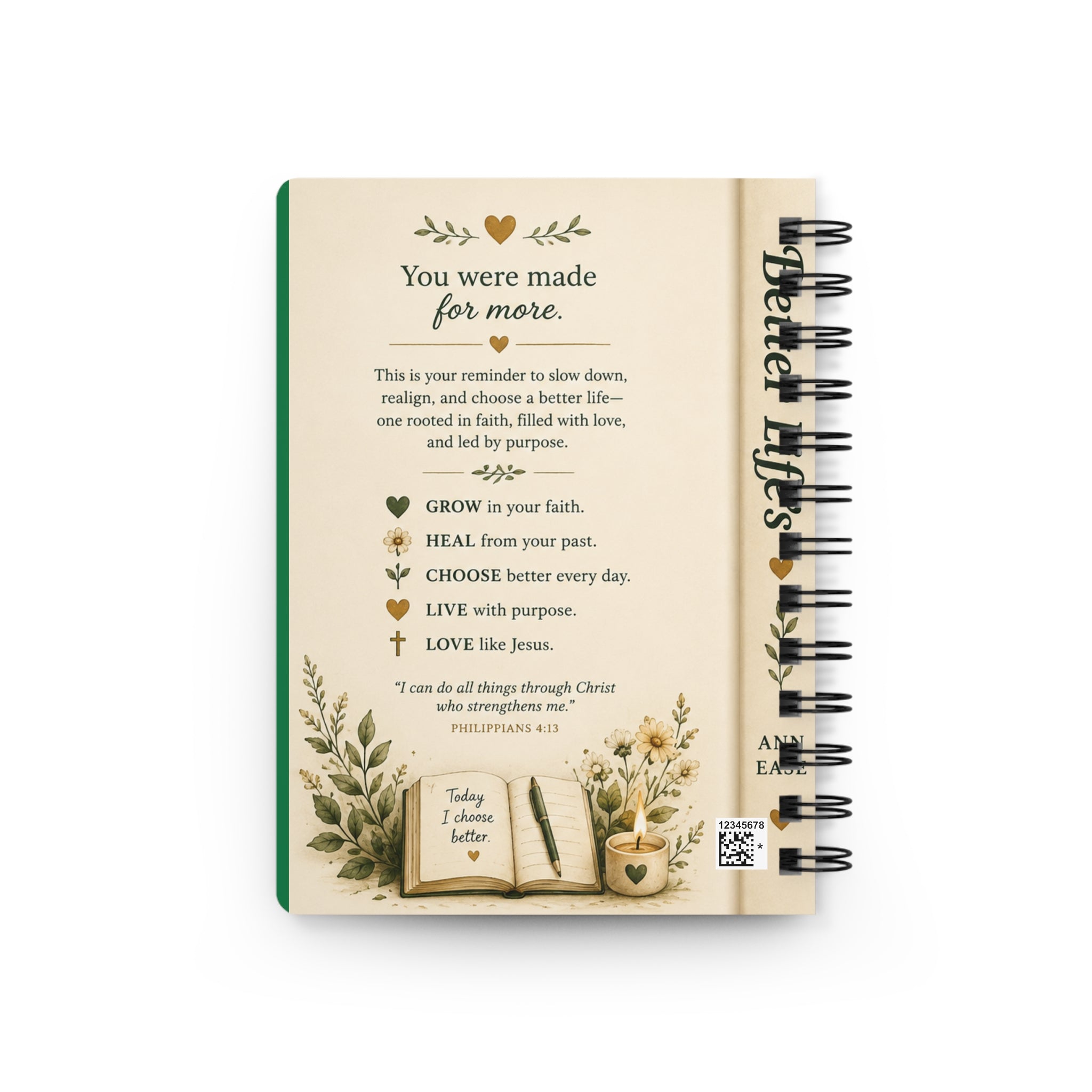 Better Life’s Spiral Journal — Faith-Based Guided Notebook