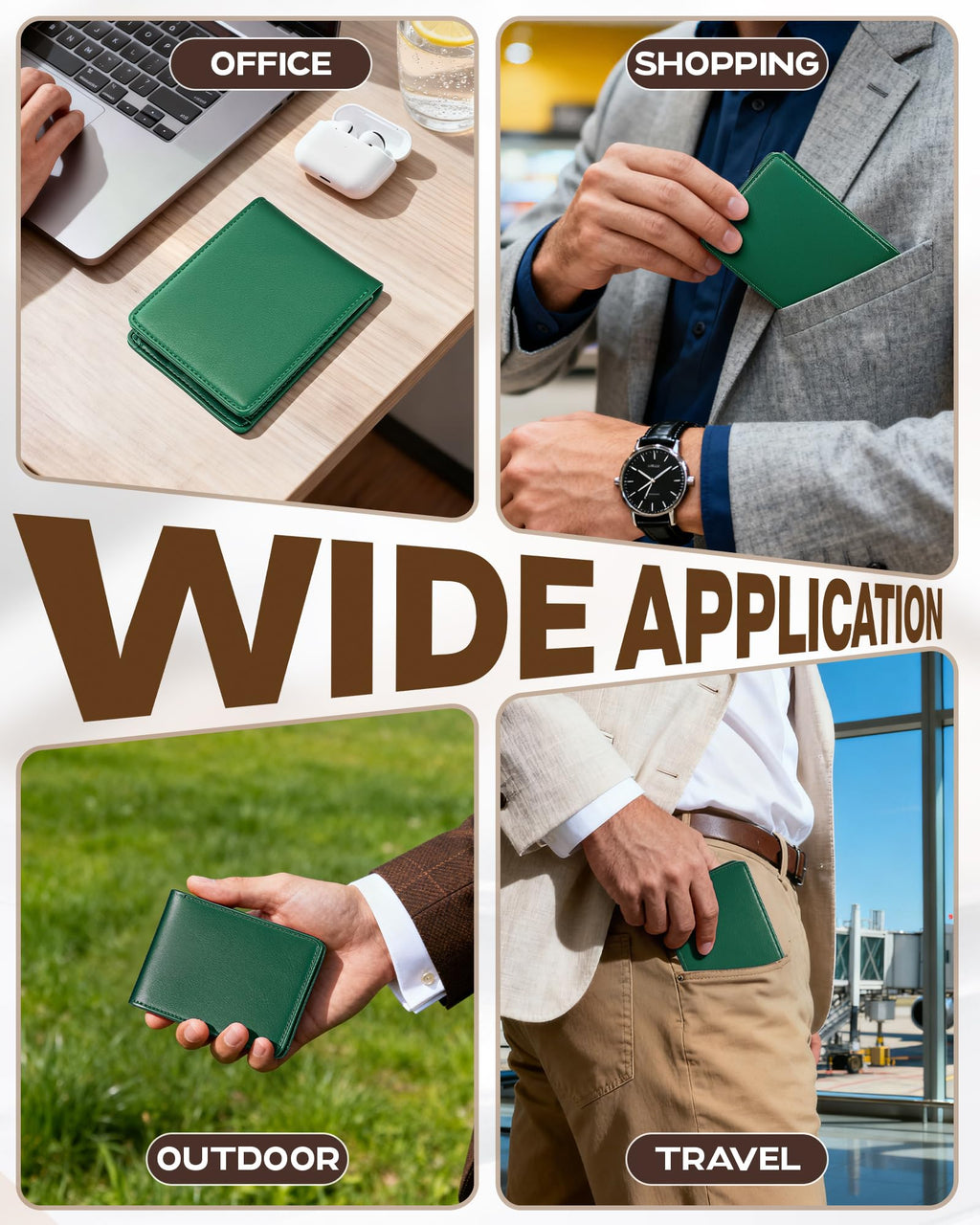 GNDR Wallet For Men Bifold Black RFID Blocking Slim Faux Leather Wallets Card Holder Front Pocket Minimalist Men Accessories With Gift Box