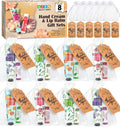 AZEN 8 Sets Bulk Gifts, Hand Cream and Lip Balm Bulk Set with Organza Bag Thank You Card, Baby Shower Wedding Gifts for Guests, Bridal Wedding Favors for Guests,Thank You Gift for Women