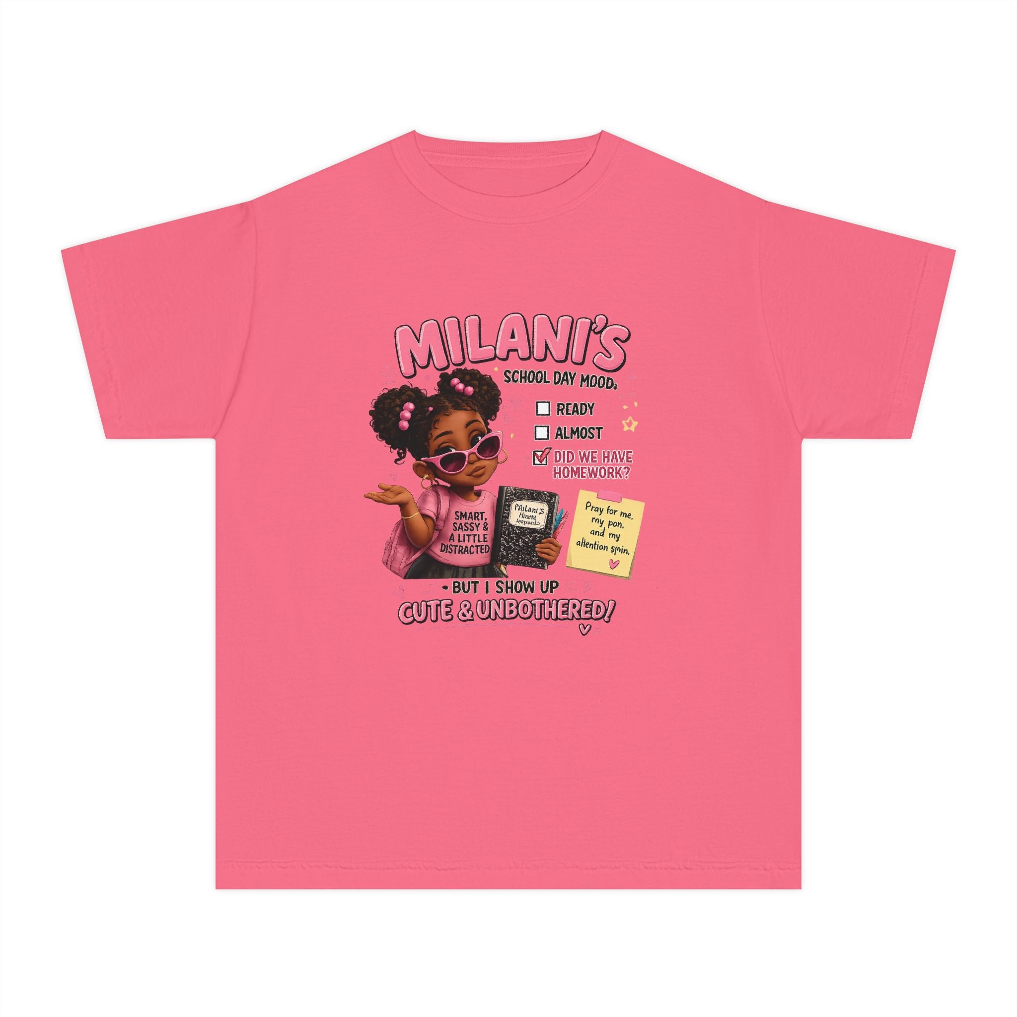 Youth Tee — "Milani's School Days: Cute, Sassy & Smart"