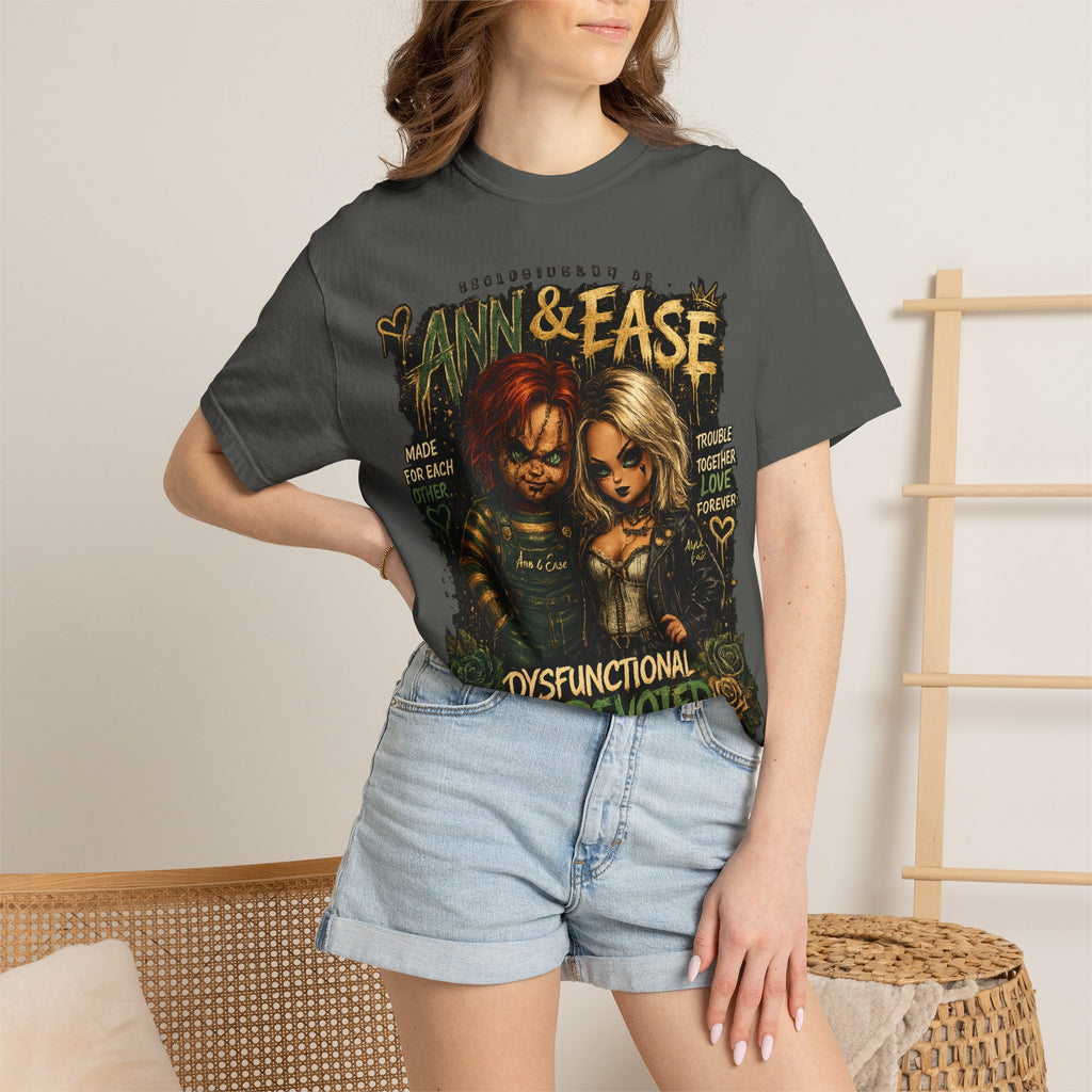 Ann & Ease "Dysfunctional But Devoted" Graphic T-Shirt