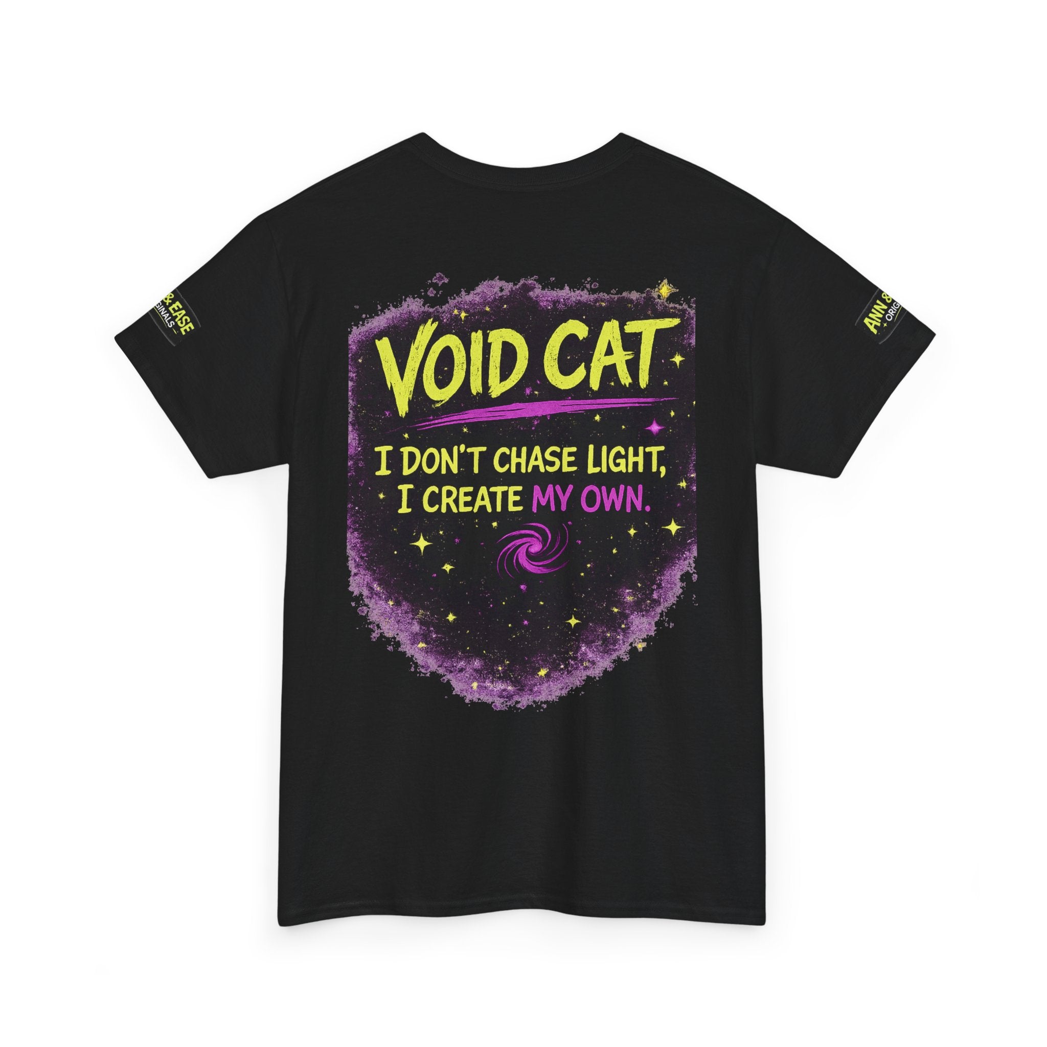 Void Cat T-Shirt — "Void Cat: I Don't Chase Light, I Create My Own" Graphic Tee