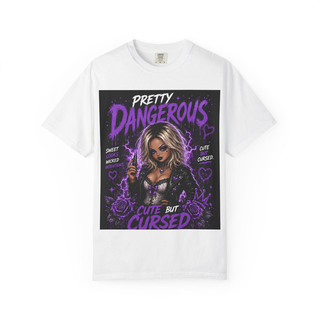 Graphic T-Shirt — "Pretty Dangerous / 'Til Death Do Us Part' Gothic Girl Cute but Cursed Tee