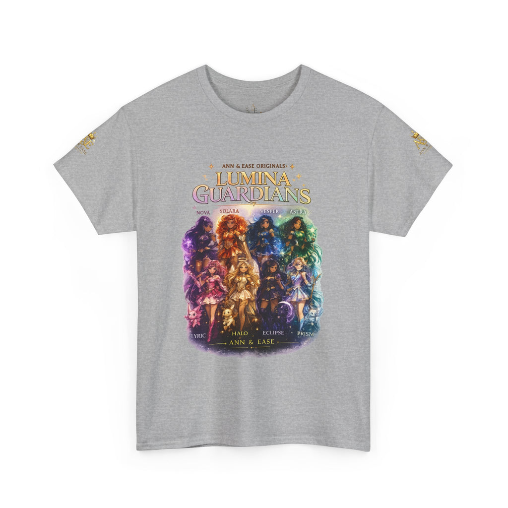 Lumina Guardians Graphic Tee — Colorful Fantasy Character Poster T‑Shirt