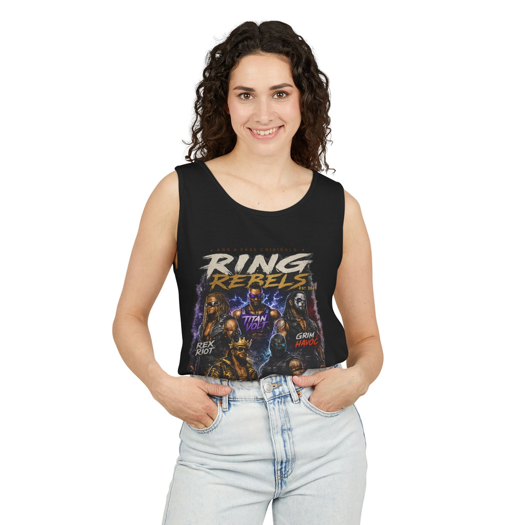 Ring Rebels Tank Top — Vintage Wrestling Crew Graphic