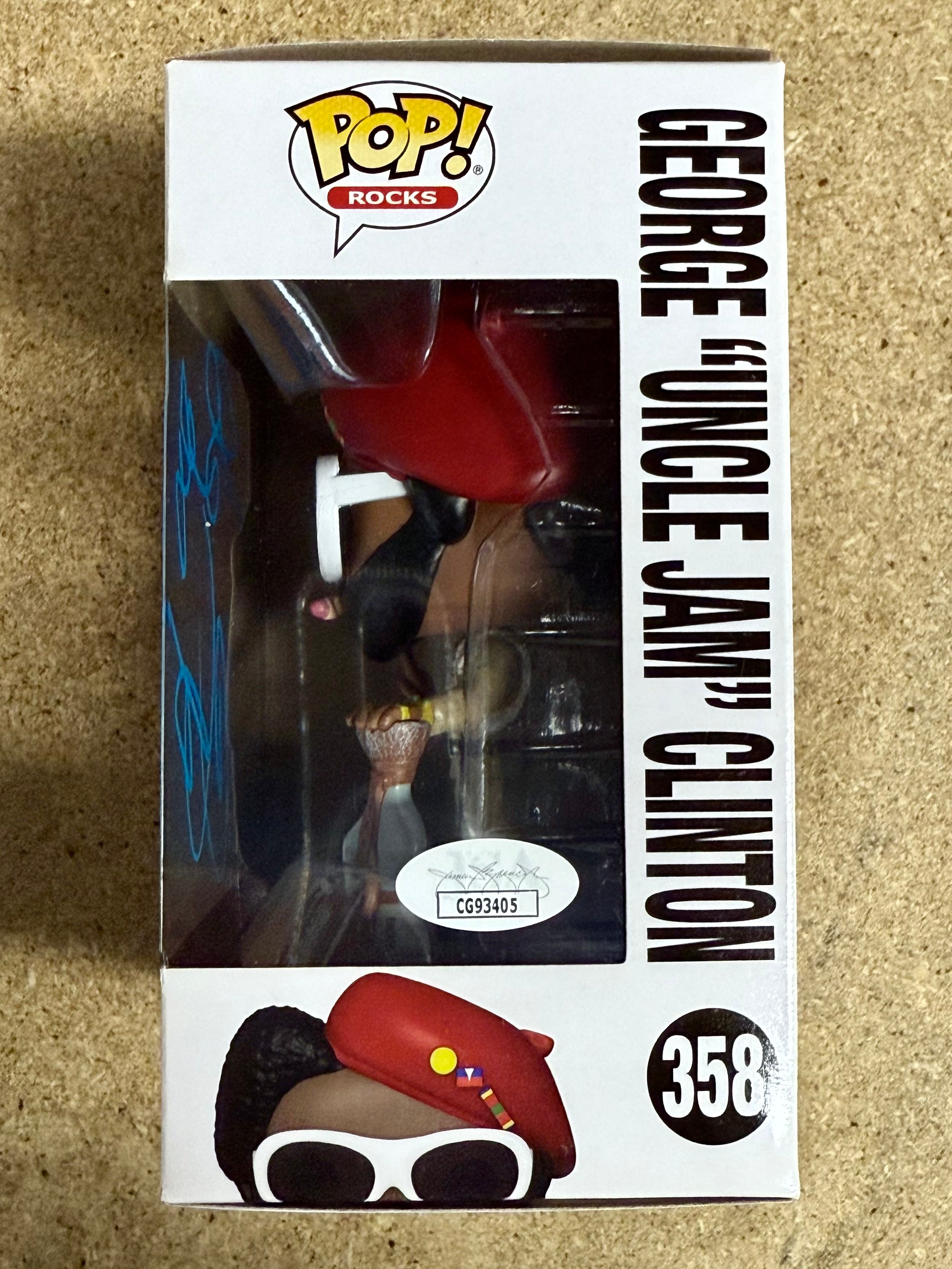 George “Uncle Jam” Clinton Signed Funko Pop! Rocks #358 2023 With JSA COA