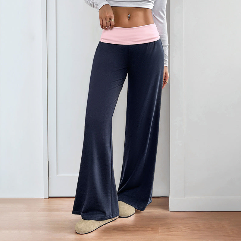 Women’s Wide-Leg Patchwork Pants