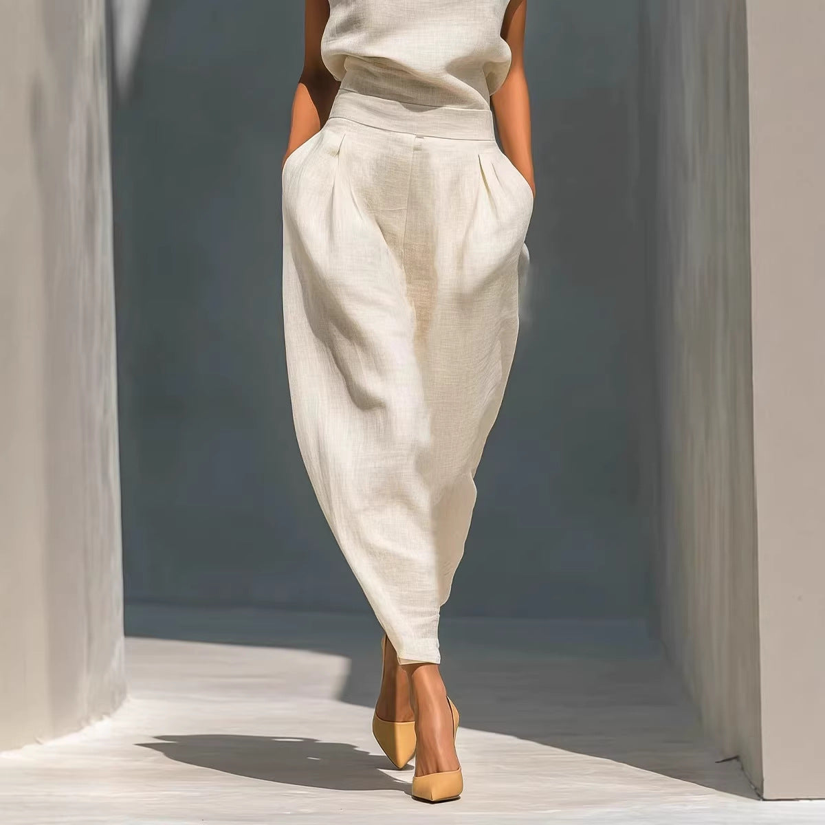 Women's Chinese-Style Satin Short-Sleeve Top & Pants Set