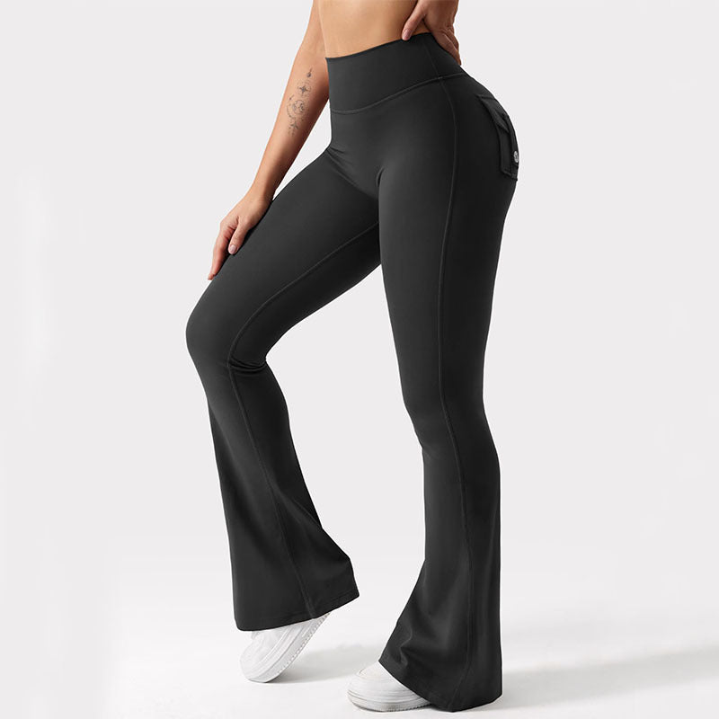 🖤 Women's High-Waisted Cargo Pocket Workout Leggings