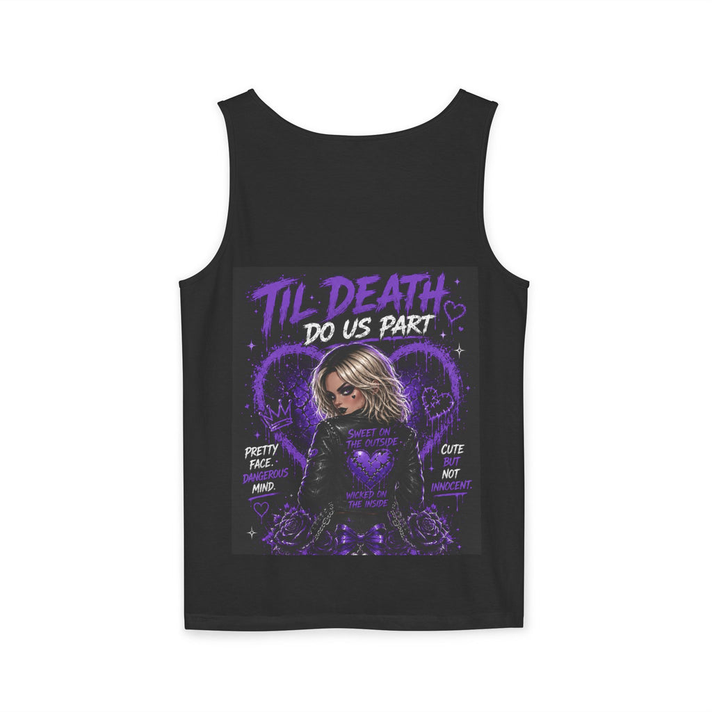Graphic Tank Top — "Pretty Dangerous / Cute But Cursed" Goth Illustration