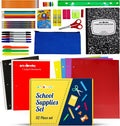 4E's Novelty 52 Pieces Schools Supplies Kit for K1-8 Back to School Supply Box with Essential Student Kits, School Supply Bundle Middle Elementary Schools Supplies Kit Grades 1 2 3 4 5 6 7 8