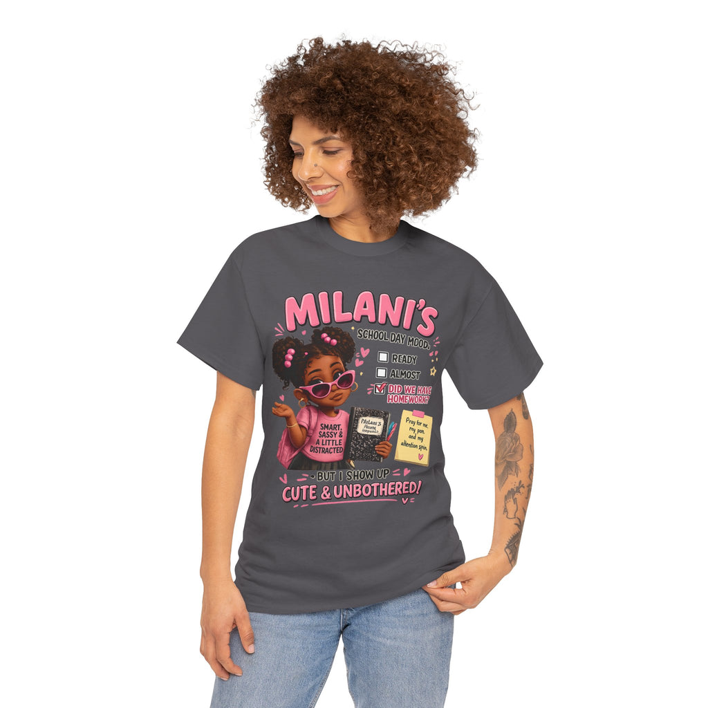 Kids T-Shirt — "Milani's School Days" Cute, Smart & Sassy Back-to-School Tee